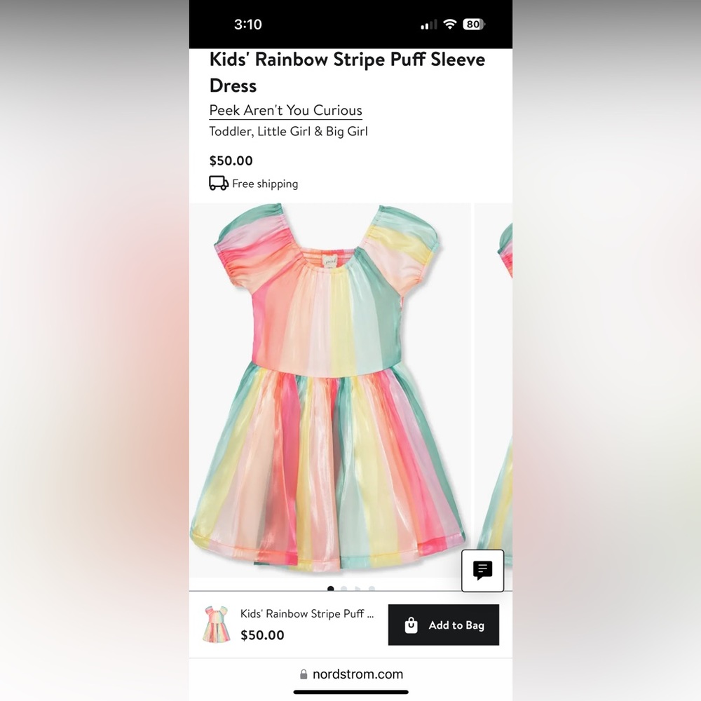 NWOT peek dress. Currently on the Nordstrom website.